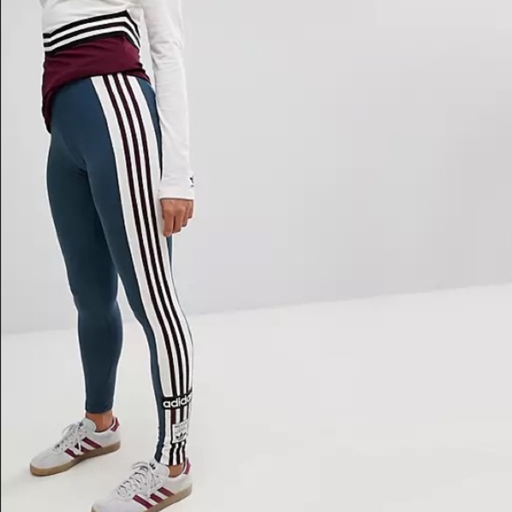 ADIDAS Originals Adibreak 3 stripe retro tights leggings size XS - Picture 6 of 13